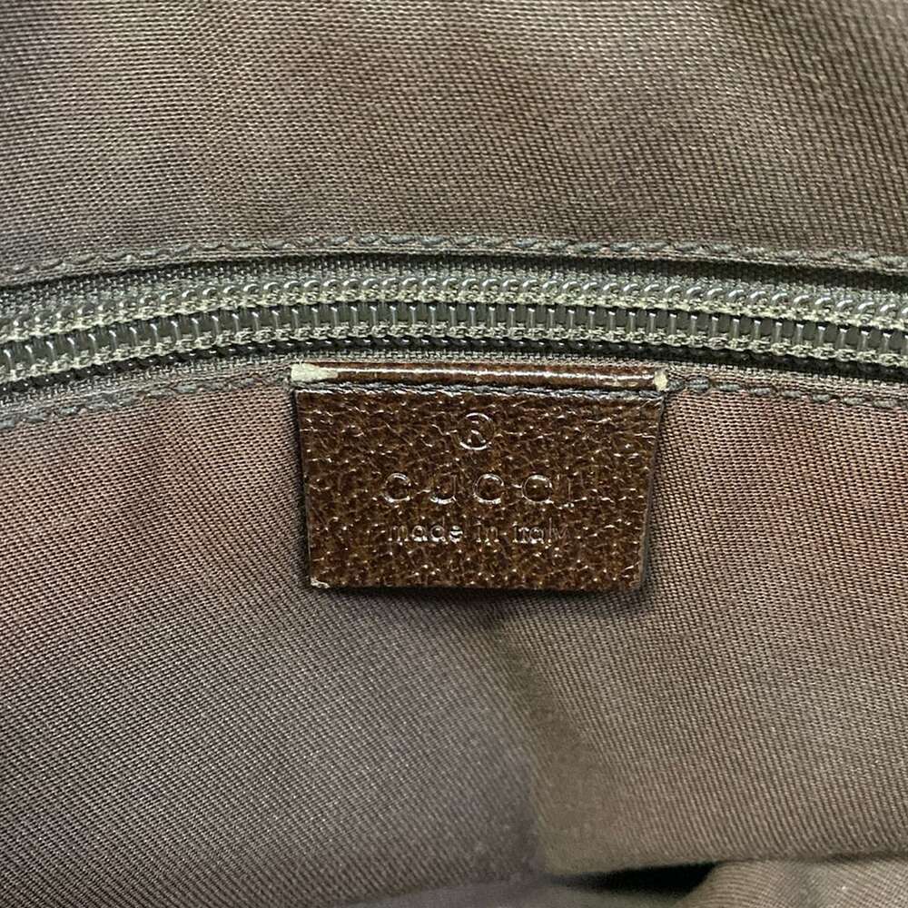 Gucci GG/Shelly Shoulder Bag 233052 Beige Dark Brown Jacquard Leather - Picture 8 of 15